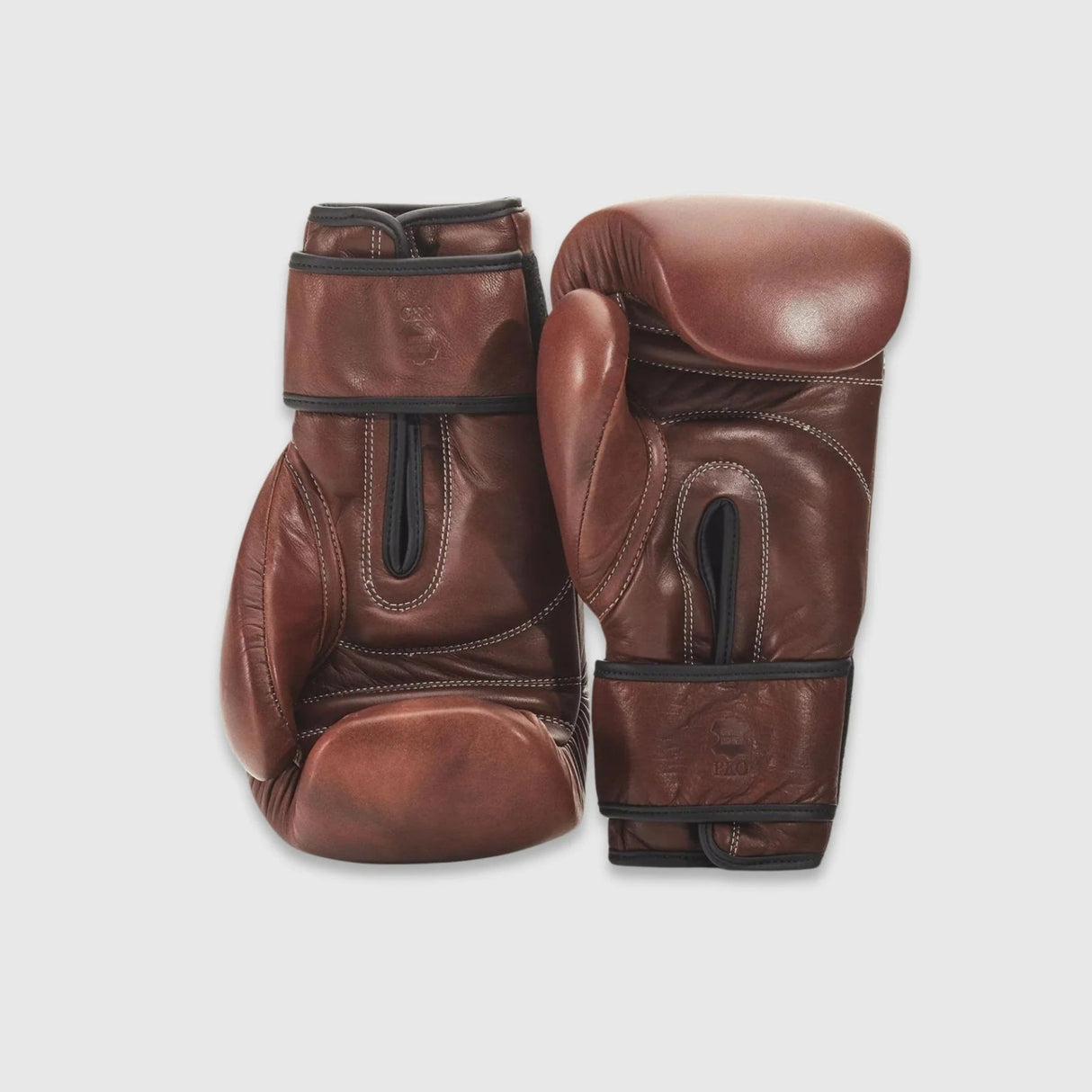 Heritage Brown Leather PRO Boxing Gloves (Strap Up) - My Store